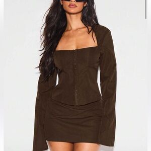 ❌SOLD❌BUNDLED 
Brown Long Sleeve Co-ord